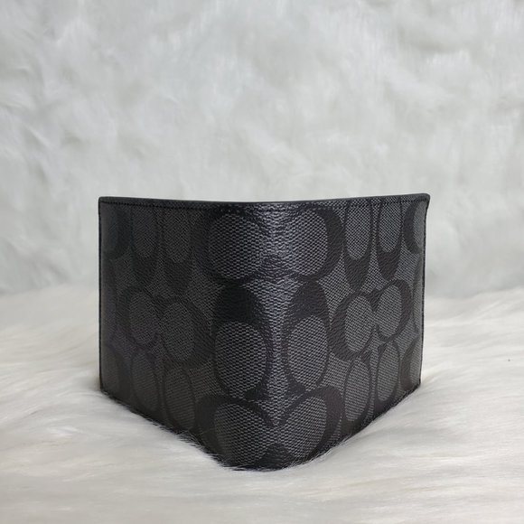 COACH COMPACT ID WALLET IN SIGNATURE CANVAS - Picture 2 of 5